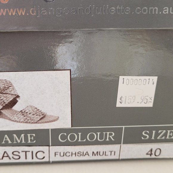 Django & Juliette Multi-Coloured Stacked Heel Sandals EU 40/US 9.5 - Picture 14 of 14